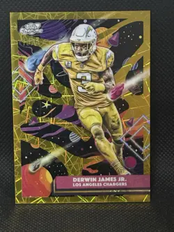 2025 Topps Cosmic Chrome Derwin James Jr 55 Gold Interstellar Refractor SP #d/50 - Image 1