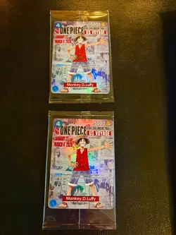 One Piece Monkey .D.Luffy US Voyage college promo SEALED (2 cards for $575) - Image 2