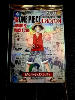 One Piece Monkey .D.Luffy US Voyage college promo SEALED (2 cards for $575) - Image 3
