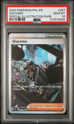 2023 POKEMON PAL EN-PALDEA EVOLVED SPECIAL ILLUSTRATION RARE #267 GIACOMO PSA 10 - Image 1