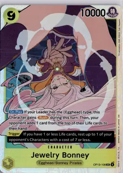 OP13-108 SR Foil Jewelry Bonney One Piece TCG Carrying On His Will English - Image 1