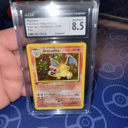 Dracaufeu Charizard CGC 8.5 1st Edition 1999 Pokemon French Base Holo MINT WOTC - Image 2