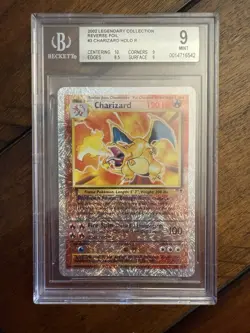 Pokemon 2002 Legendary Collection Charizard Reverse Holo R #3/110 BGS 9 Graded - Image 1