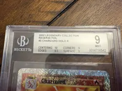 Pokemon 2002 Legendary Collection Charizard Reverse Holo R #3/110 BGS 9 Graded - Image 3