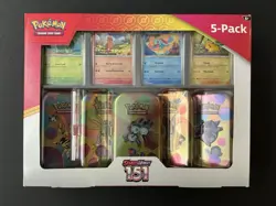 Pokemon TCG 151 Mini Tin Bundle Costco Exclusive – 5 Tins – Factory Sealed. - Image 1