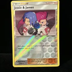 Jessie & James - 58/68 - Reverse Holo Rare NM, English Pokemon Hidden Fates - Image 1