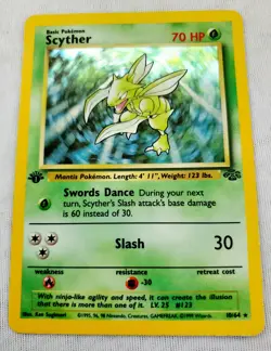 Pokemon SCYTHER 1999 Jungle 1st Edition 10/64 Holo Pokemon Card WOTC 10 - Image 4