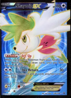 Shaymin EX 106/108 Ultra Rare Roaring Skies Pokemon Near Mint - Image 1