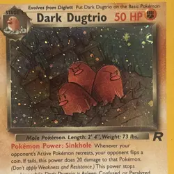 Dark Dugtrio 6/82 Team Rocket Holo Pokemon - Image 2