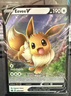 Eevee V 2019-23 Pokemon Sword & Shield Black Star Promos #SWSH065 - Image 1