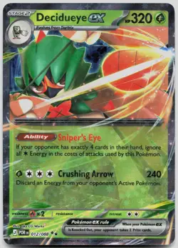 Decidueye ex 012/088 Double Rare Perfect Order Pokemon Holo Near Mint - Image 1