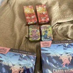 Pokemon Mega Evolution: Chaos Rising Elite Trainer Box Lot (2) English 70+ Cards - Image 2