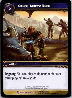 World of Warcraft TCG Outland 107/246 Greed Before Need - Image 1