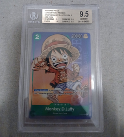 One Piece Monkey.D.Luffy Convention Promos Foil P-037 GEN CON BGS 9.5 - Image 1
