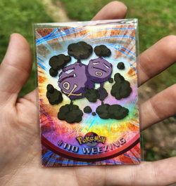 Topps TV Animation Edition Weezing #110 Rainbow Holo Pokemon Card English - Image 1