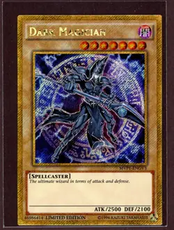 Dark Magician Holo Secret Gold Ed Yu-Gi-Oh! Card MVP1-ENGV3 NM/M - Image 1