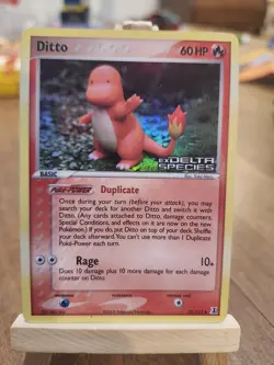 Ditto - (Charmander) 37/113 Delta Species Reverse Holo Pokemon TCG Card *Crease - Image 1