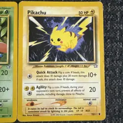 Pikachu 70/111 Neo Genesis Pokemon Card and Gloom 36/111 - Image 3