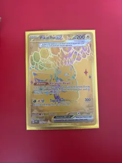 Pokemon TCG Pikachu EX Hyper Rare Gold SV Prismatic Evolutions Card 179/131 - Image 4