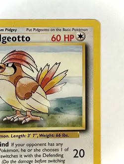 Pidgeotto - 22/102 - WOTC Base Set Regular Rare Pokemon Card - LP - Image 4