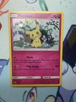 Mimikyu Sun & Moon Black Star Promo SM163 Holo Pokemon TCG Card - Image 3