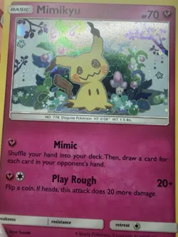 Mimikyu Sun & Moon Black Star Promo SM163 Holo Pokemon TCG Card - Image 5
