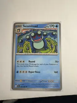 Seismitoad SV: Black Bolt 021/086 NM English Pokemon Card - Image 1