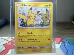 Pokemon 2019 Pikachu SM162 Sun & Moon Black Star Promo Holo Card TCG - Image 1