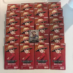 24x Carrying On His Will Sleeved Booster Pack One piece TCG W/ Promo Card - Image 1