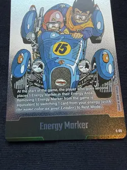 Bandai Dragon Ball Super FB01 Energy Marker E-50 Foil Card EN Goku Bulma - Image 3