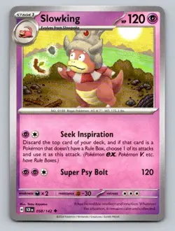 2024 Pokemon Card Stellar Crown Slowking 58/142 - Image 1