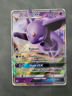 Pokemon TCG Sun & Moon Base Set Espeon GX Ultra Rare Holo Card 61/149 - Image 1