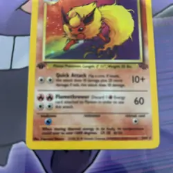 1st Edition Holo Flareon Card - Ungraded LP- Jungle 3/64 - Wizards WOTC 1999 - Image 3