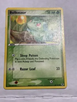 Pokemon Bulbasaur Card 54/112 Common Fire Red Leaf Green EX - Image 2