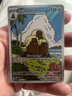 Pokemon TCG Alolan Dugtrio Illustration Card Surging Sparks 208/191 - Image 1