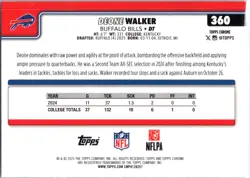 Deone Walker 2025 Topps Chrome #360 Rookie - Image 2