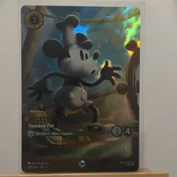Disney Lorcana TCG Enchanted Mickey Mouse Steamboat Pilot 231/204 Holo EN - Image 1