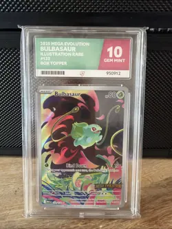 Bulbasaur - (Mega Evolution Stamped) 133/132 Pokemon Rare Ace Graded 10 - Image 1
