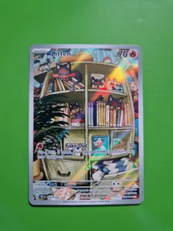 Pokemon TCG Litten Temporal Forces 167/162 Illustration Rare Card - Image 1