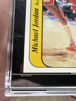 1986-87 Fleer - Stickers Michael Jordan #8 (RC) BEAUTIFUL card. Amazing corners. - Image 2