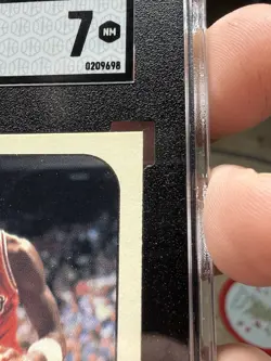 1986-87 Fleer - Stickers Michael Jordan #8 (RC) BEAUTIFUL card. Amazing corners. - Image 4