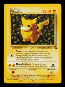 Pokemon Card Pikachu 1 Wizards Black Star Promos Promo Vintage MP 1999 - Image 1