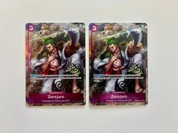 One Piece 2x Zoro-Juro OP05-067 rare French Promo 1st Anniversary NM - Image 1