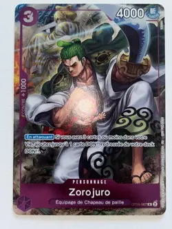 One Piece 2x Zoro-Juro OP05-067 rare French Promo 1st Anniversary NM - Image 3