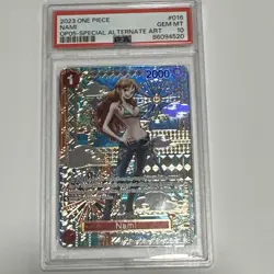 Namco 2023 One Piece CCG Nami OP01-016 Awakening New Era SP Foil EN PSA 10 - Image 1