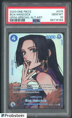 2023 One Piece Boa Hancock OP04 SP Special Alternate Art PSA 10 GEM MINT - Image 1