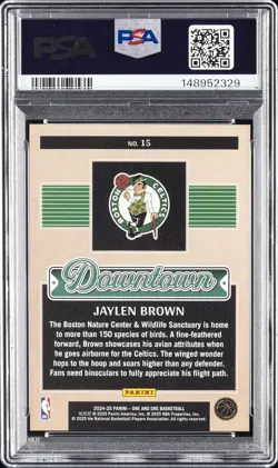 2024 PANINI ONE & ONE DOWNTOWN #15 JAYLEN BROWN PSA 10 - Image 2