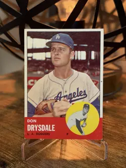 1963 Topps #360 Don Drysdale EX-EXMINT - Los Angeles Dodgers - HOF - Image 1