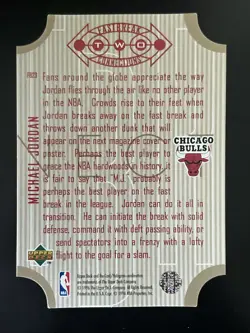 1996-97 Upper Deck Basketball Michael Jordan #FB23 Fast Break Connections - Image 2