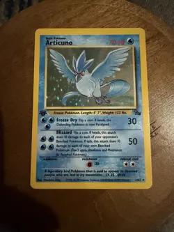 Articuno 2/62 Fossil 1st Edition Holo Rare Pokemon TCG Card - Image 1